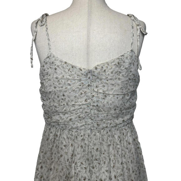 Storia Floral Fairy V Neck Tiered Ruffle Maxi Dress Size L Romantic Cottagecore - Picture 6 of 9